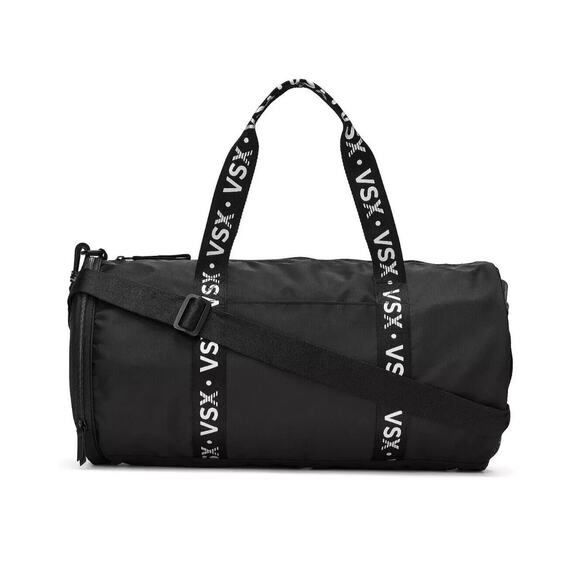 Victoria's Secret Handbags - VICTORIA'S SECRET VSX DUFFLE TRAVEL BAG BLACK WHITE NWT